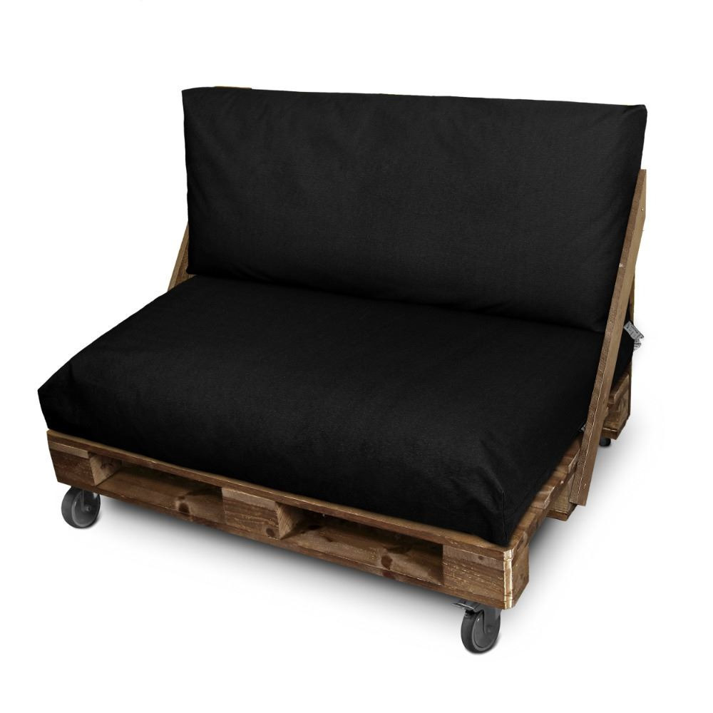 Funda para cojín de palets asiento y/o respaldo 120x60x20 sin relleno negro