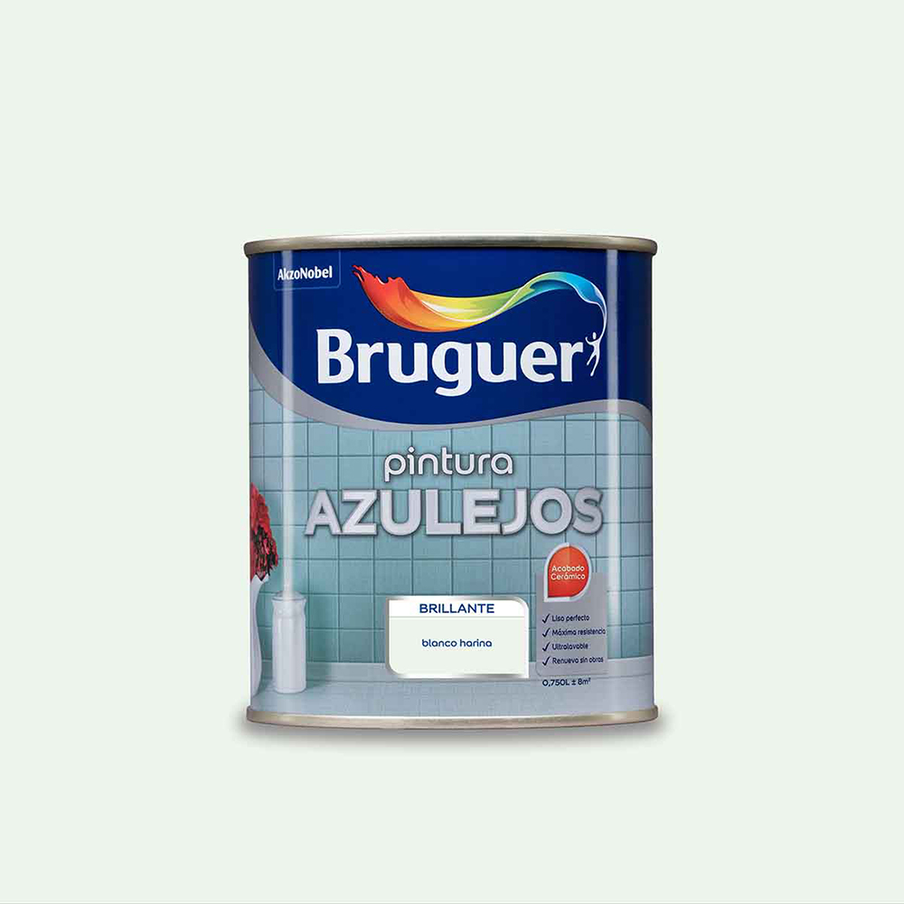 Pintura bruguer esmalte azulejos brillante rojo amap 750 ml
