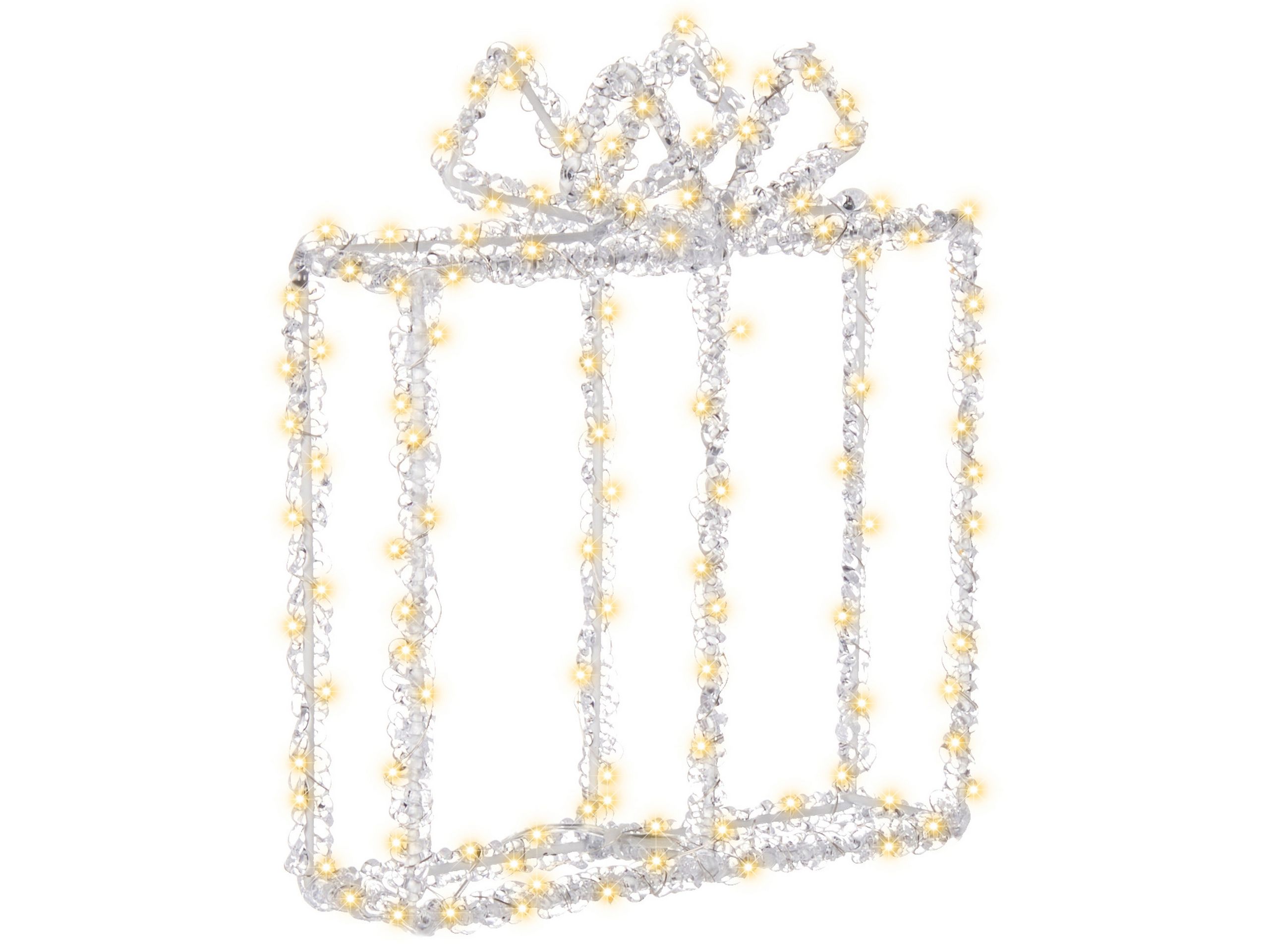 Decoración de exterior LED kemi 25 cm regalos de navidad blanco
