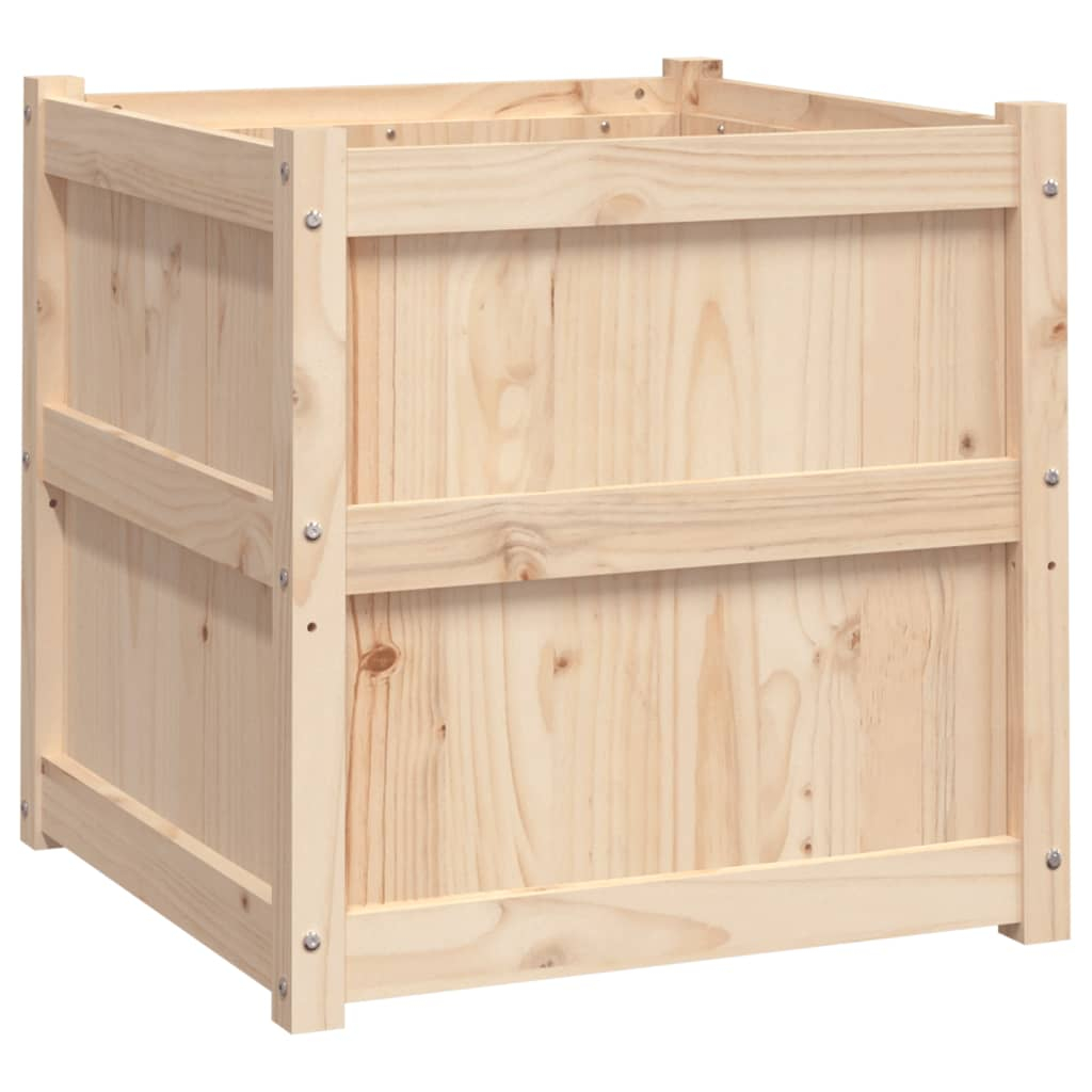 vidaXL jardinera de madera maciza de pino 60x60x60 cm