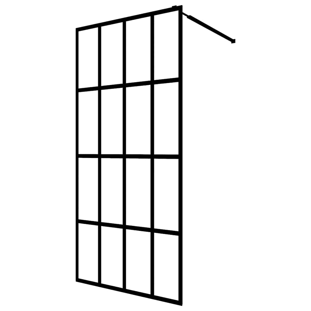 vidaXL mampara de ducha de vidrio templado transparente 80x195 cm