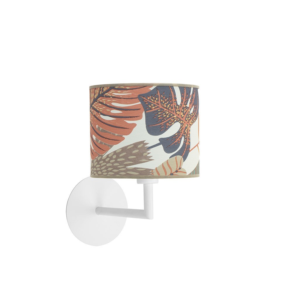 Aplique etiopia 1xe14 blanco/estampado 27x17x24,5 cm
