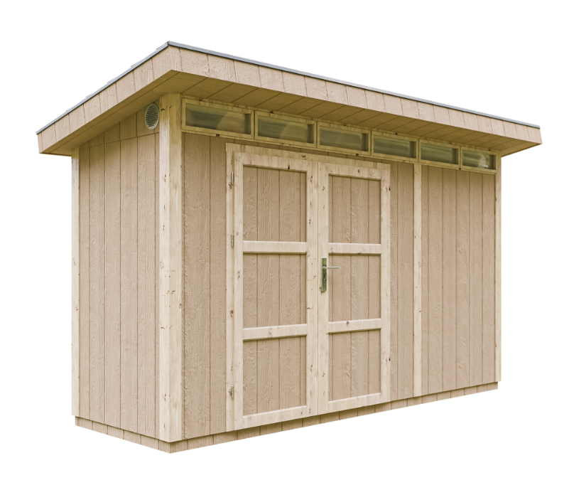Caseta de jardín Timbela m902a, 4,3 m², premium, 161×411 cm