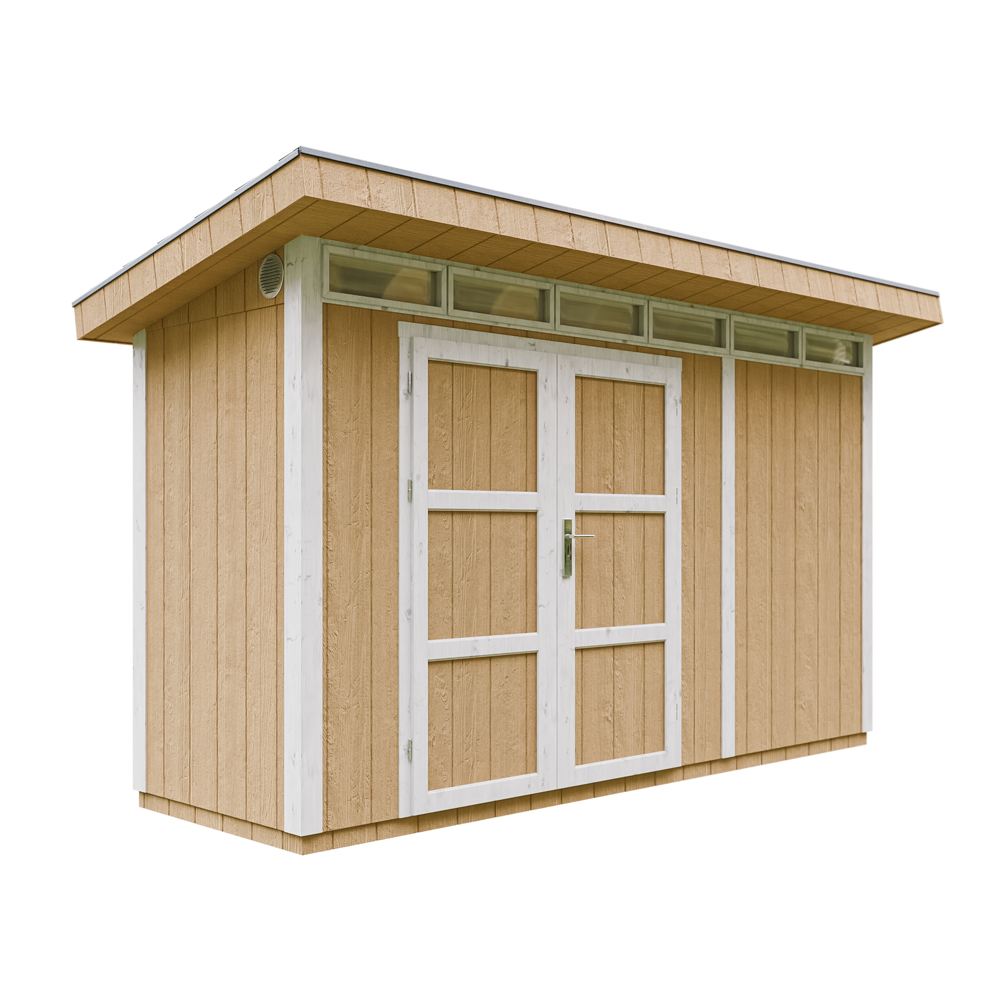 Caseta de jardín Timbela m902a-harvest honey, 4,3 m², premium, 161×411 cm