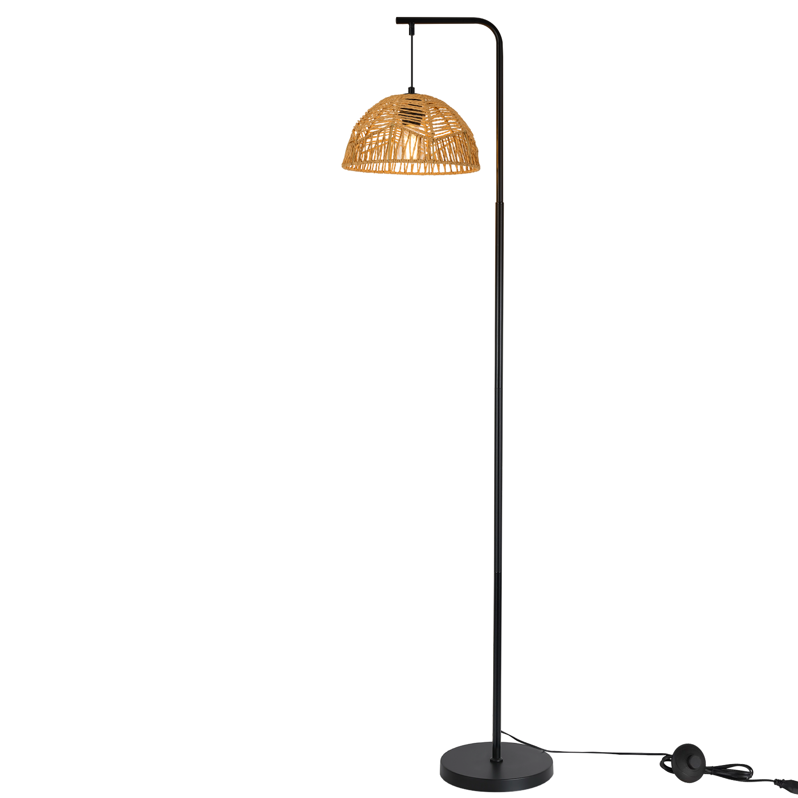 Nettlife lámpara de mesa E27 marrón 23.5x164