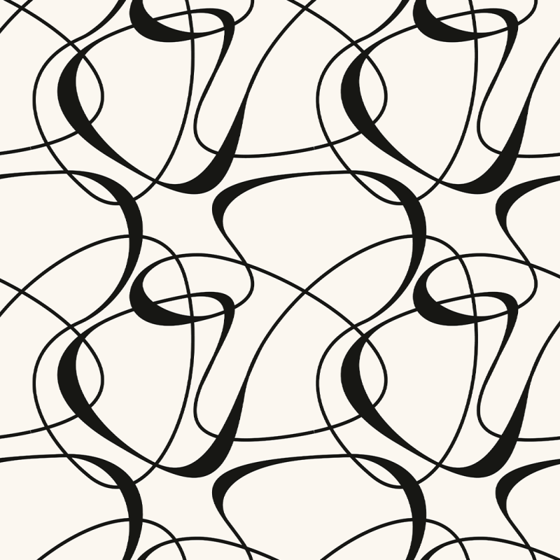 Papel pintado geométrico bauhause blanco y negro 60cm por 300cm