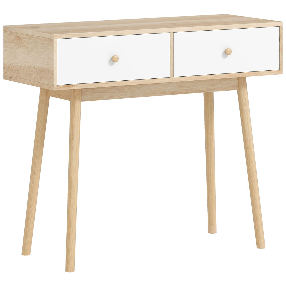 Mesa de consola 86x35x75 cm color marrón Homcom