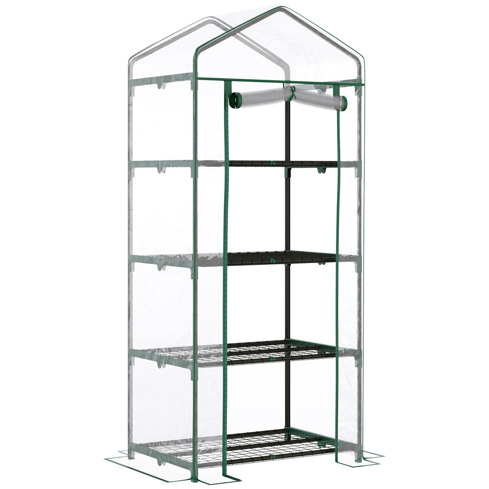 Invernadero de jardín 70x50x160 cm acero, PVC transparente Outsunny