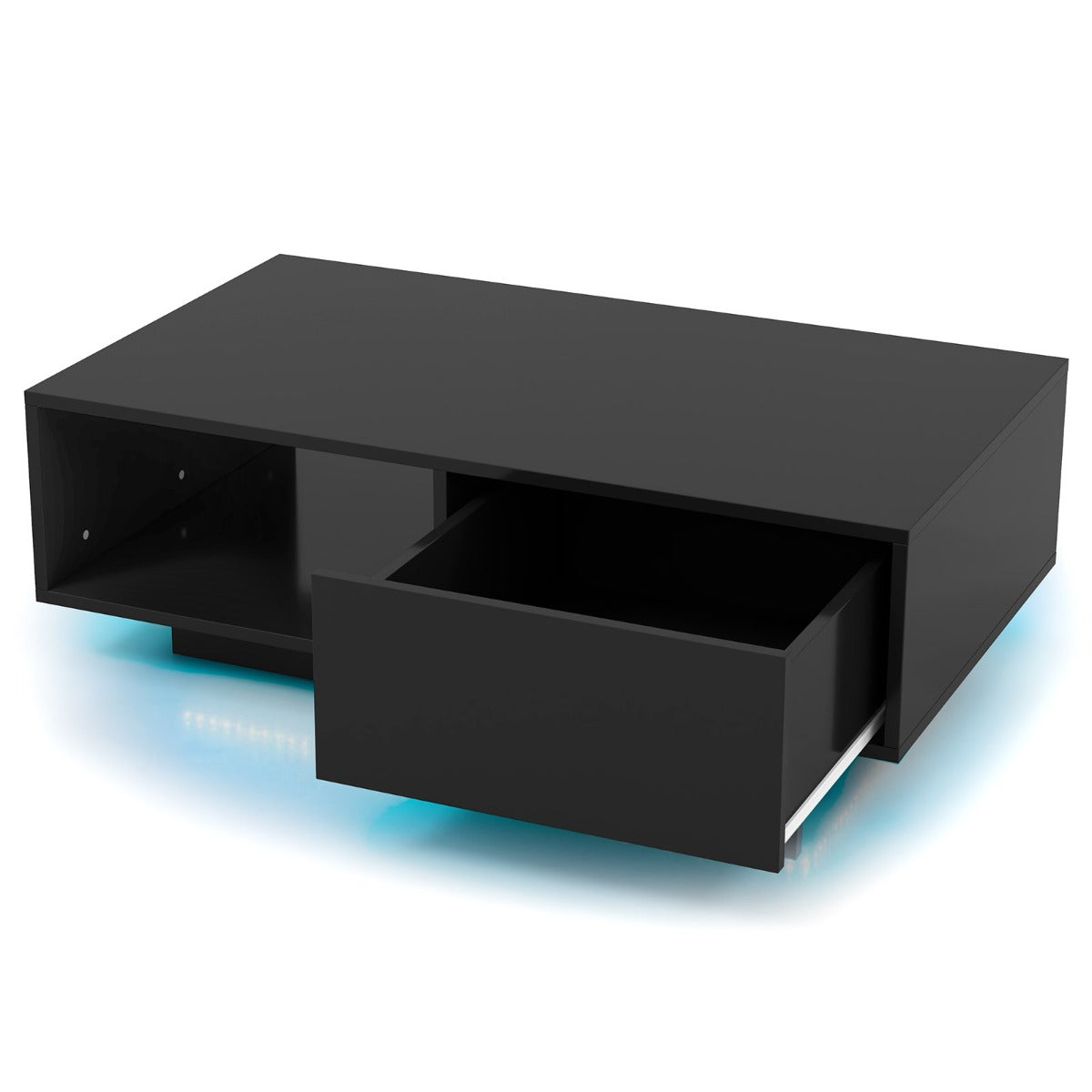Mesa de centro moderna con cajón y compartimento 95