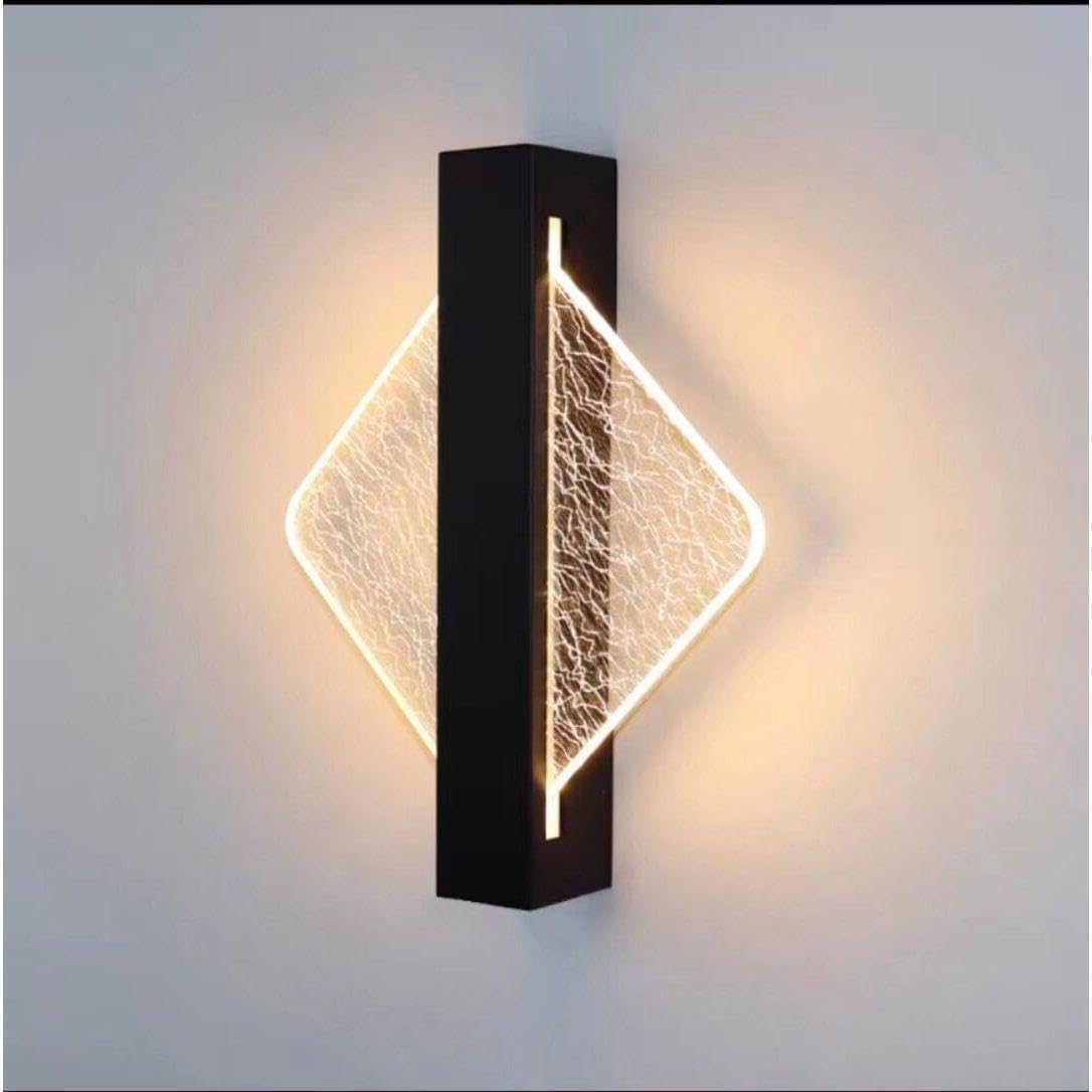 Aplique de pared interior acrílico 8 w plateado