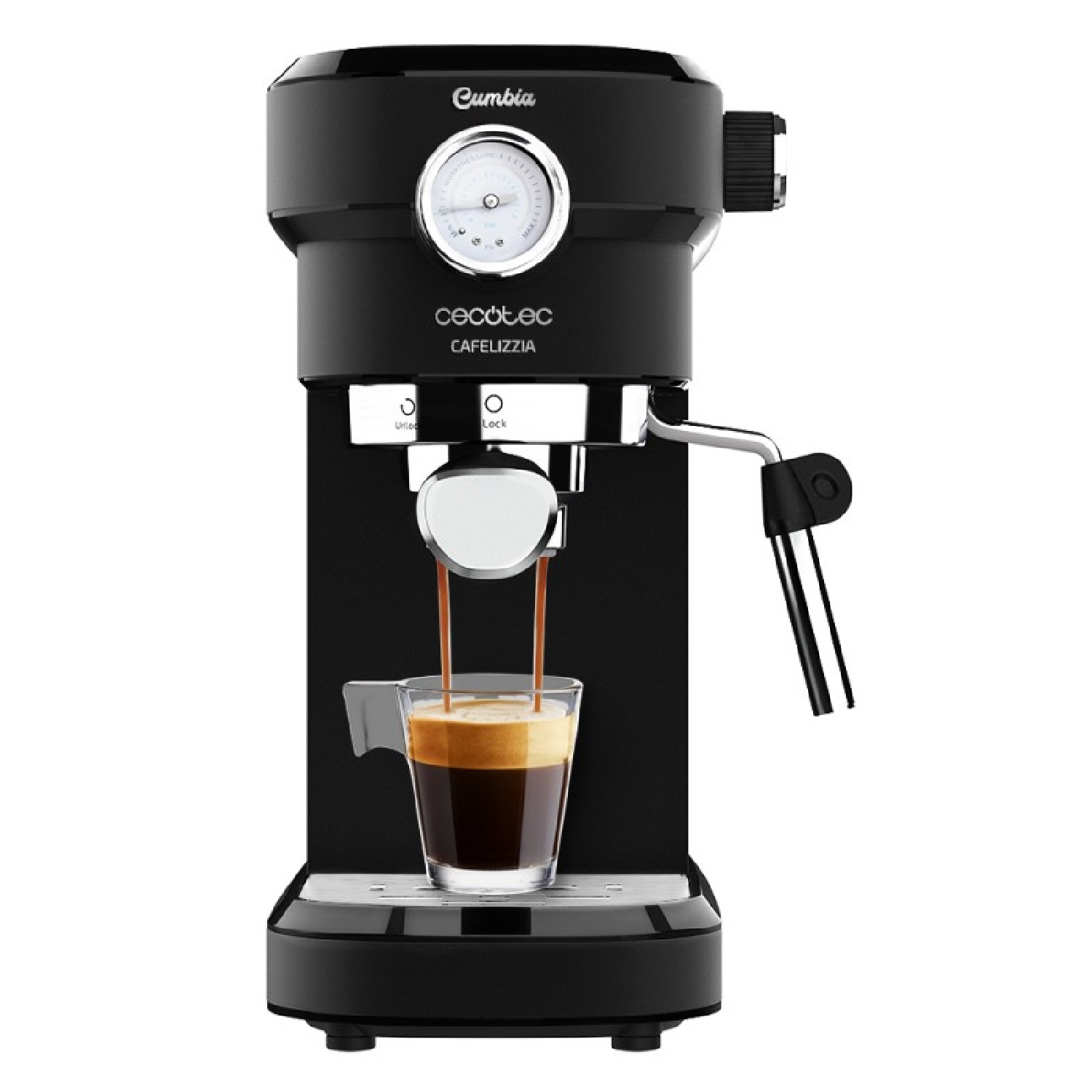 Cecotec cafelizzia 790 black pro - cafetera para espressos y cappuccino