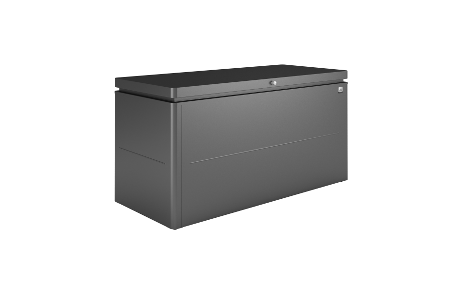 BAUL ARCON METALICO LOUNGEBOX 160 BIOHORT JARDIN GRIS OSCURO