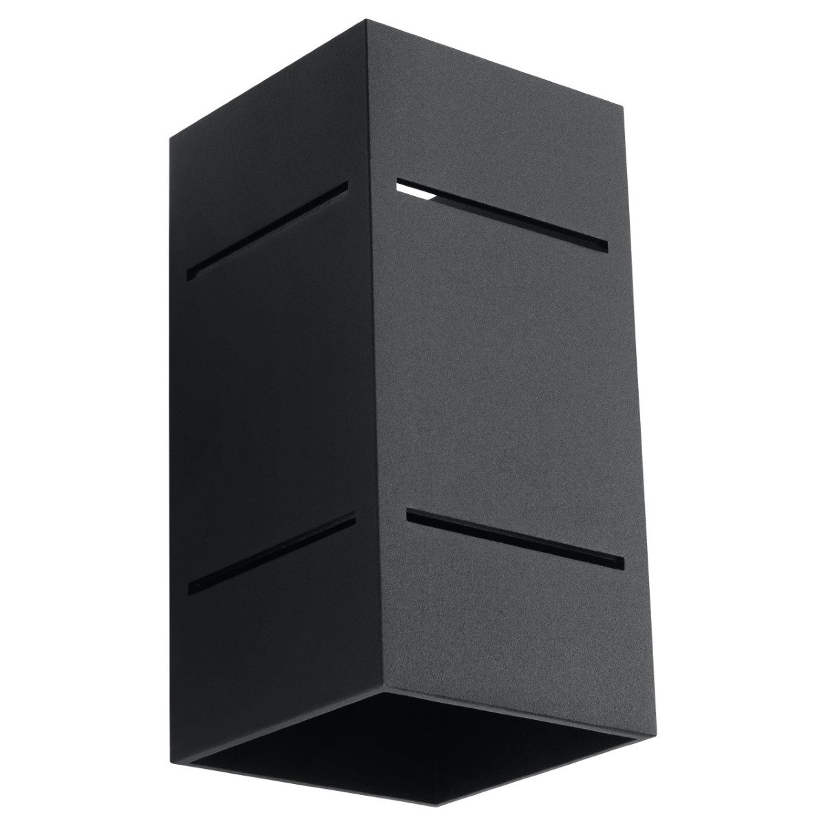 Lámpara de pared blocco 1 negro aluminio 10x20x12cm