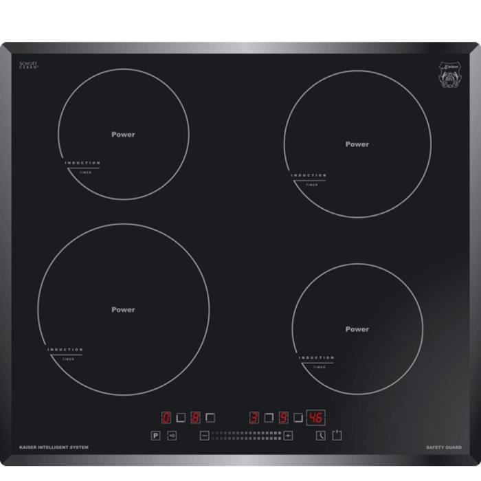 Placa de inducción - kaiser - kct 6705 - 60 cm - 4 zonas - vitrocerámica co