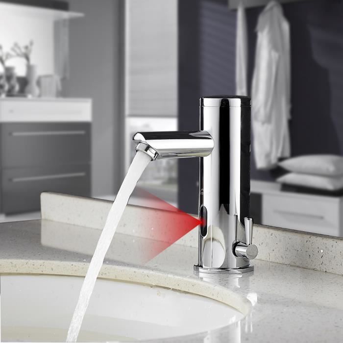 Auralum grifo de lavabo sensor infrarrojo automático mezclador de lavabo de