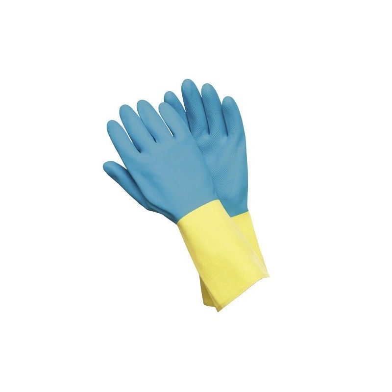 Guantes neopreno / latex bicolor talla l (par)