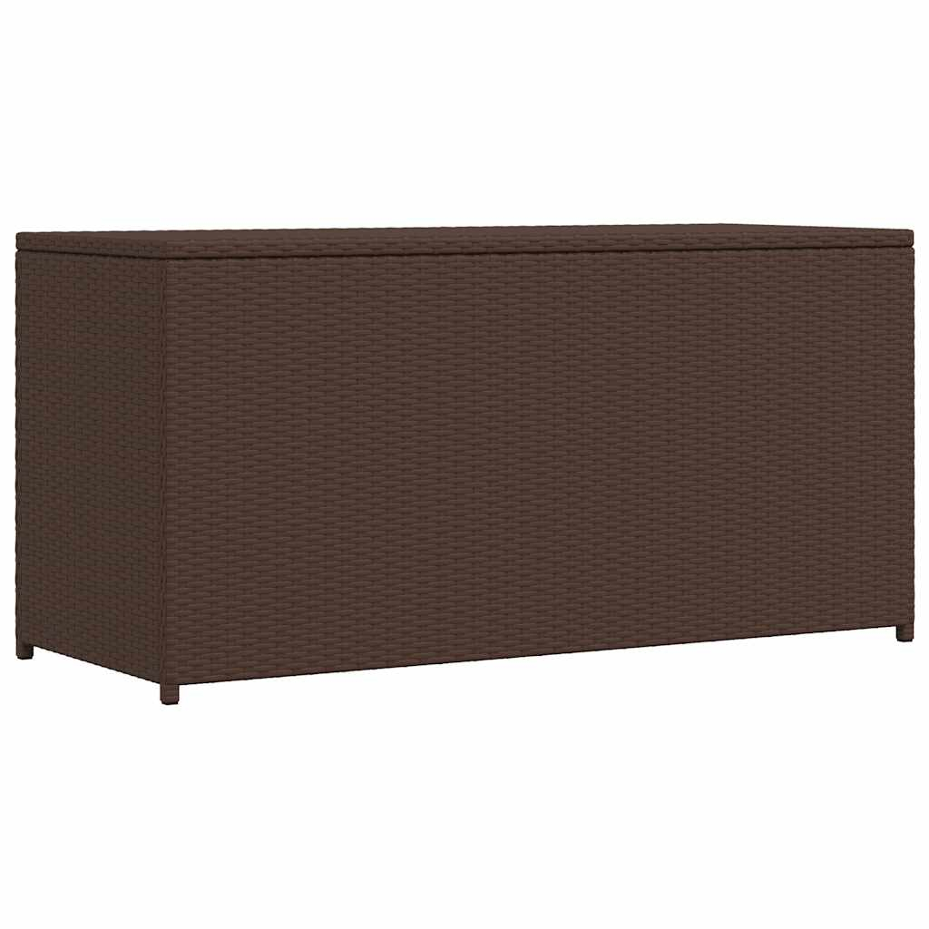 vidaXL caja de almacenaje jardín ratán sintético marrón 120x50x60 cm