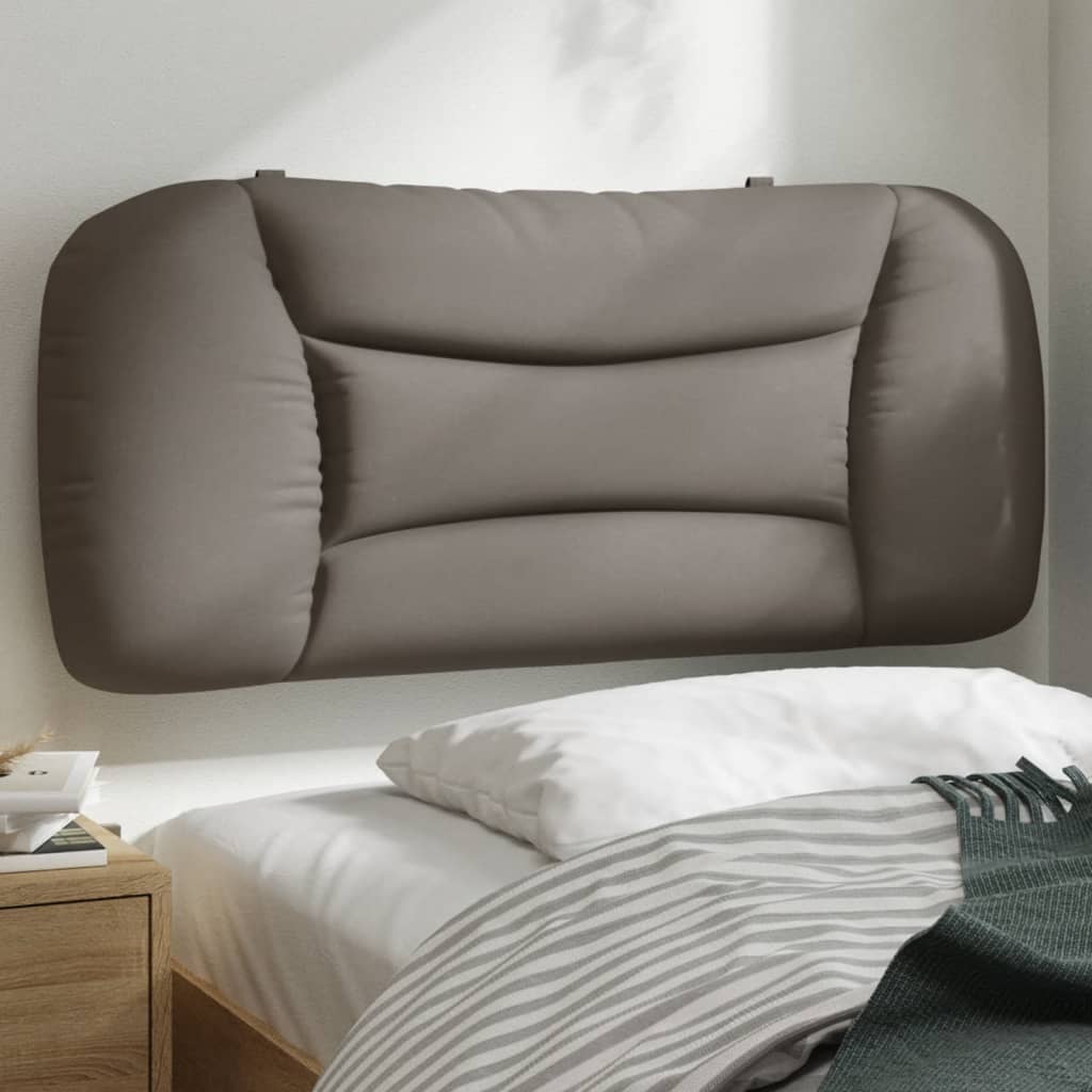 Cabecero de cama acolchado tela gris taupé 90 cm eerf1464