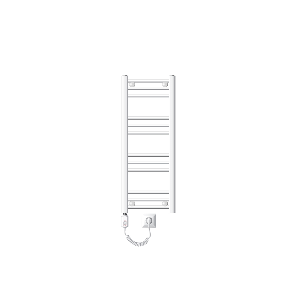 Radiador de baño eléctrico 600w 300x800 mm blanco