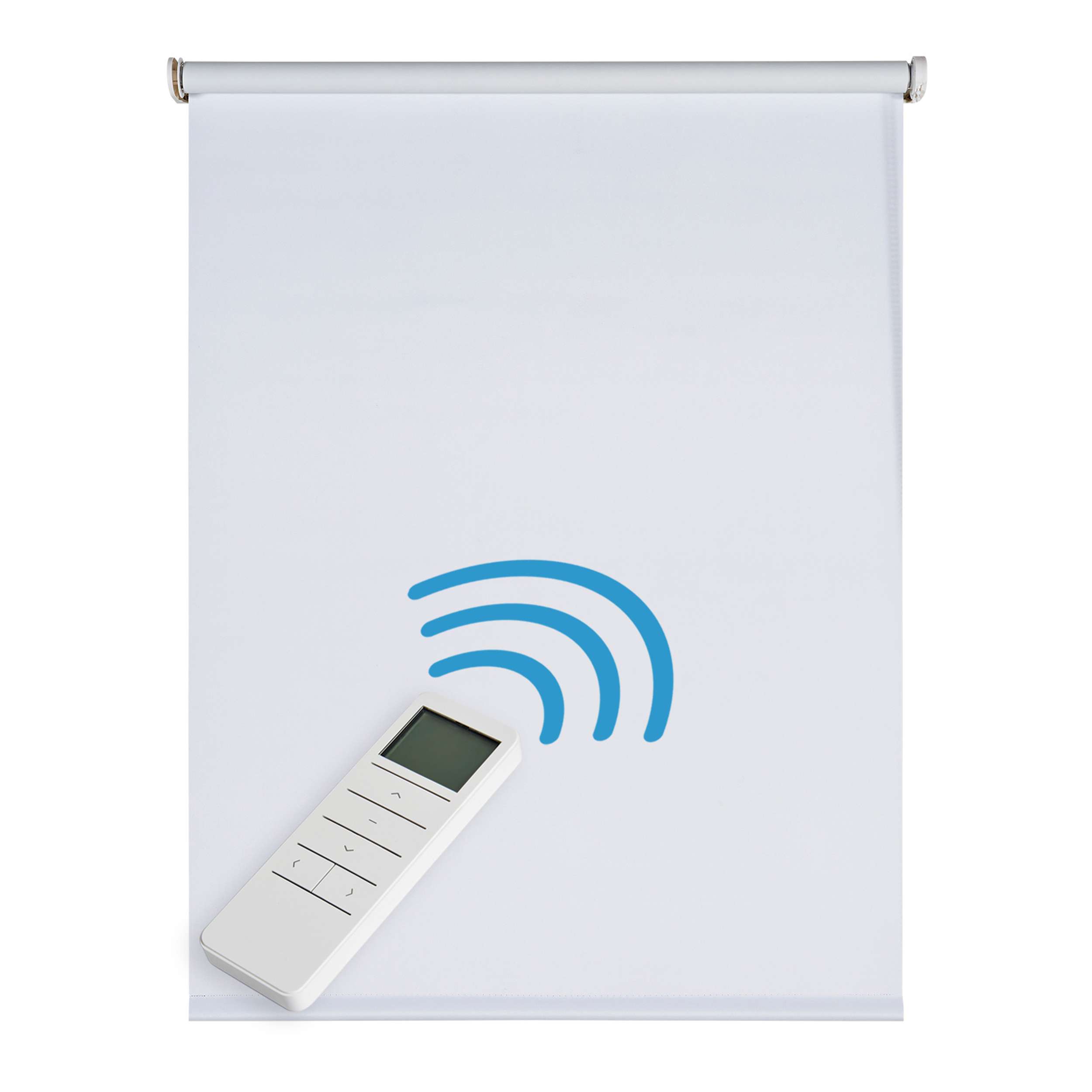 Estores enrollables motorizados blackout opaco premium blanco 180 x 250cm