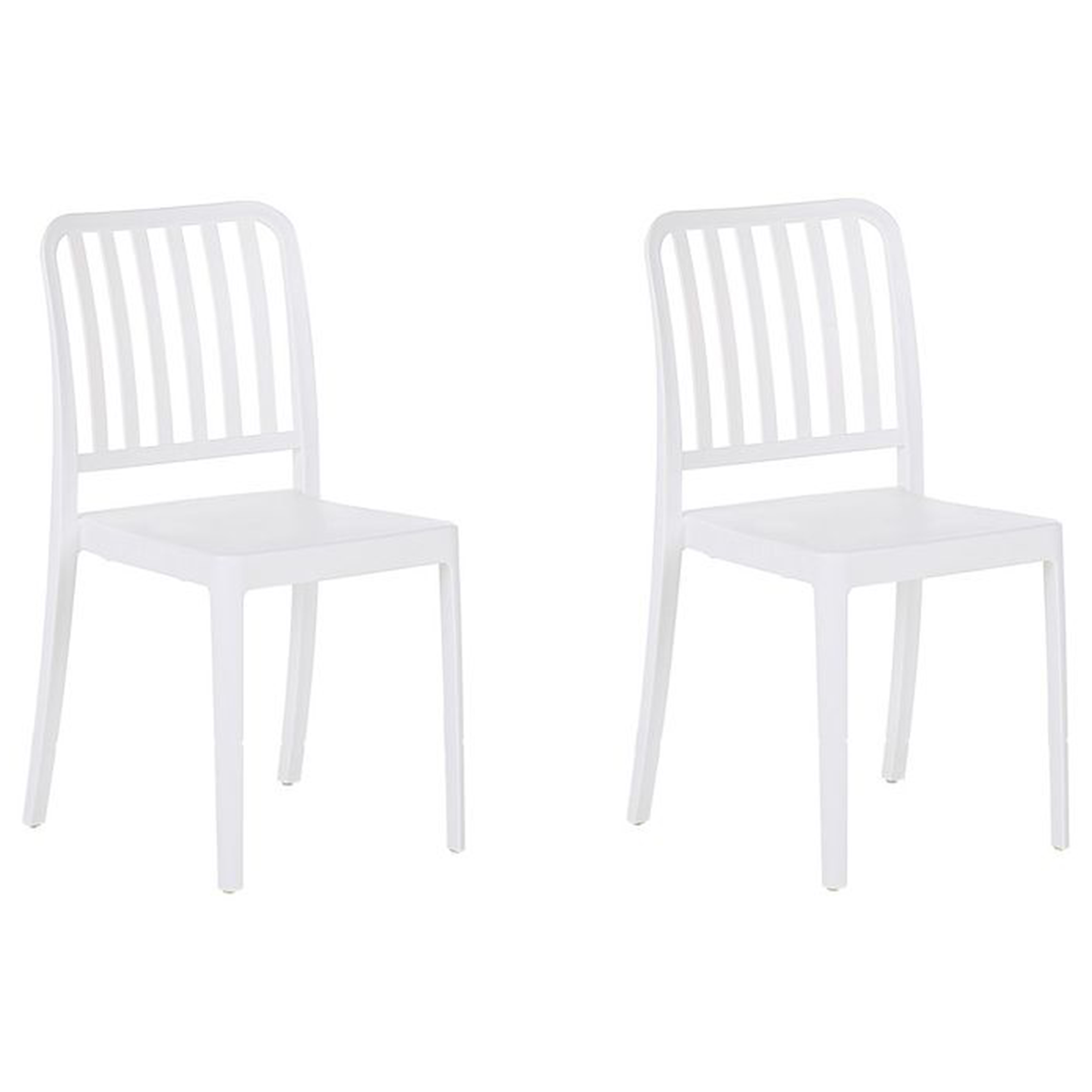 Conjunto de 2 sillas de jardín sersale material sintético blanco