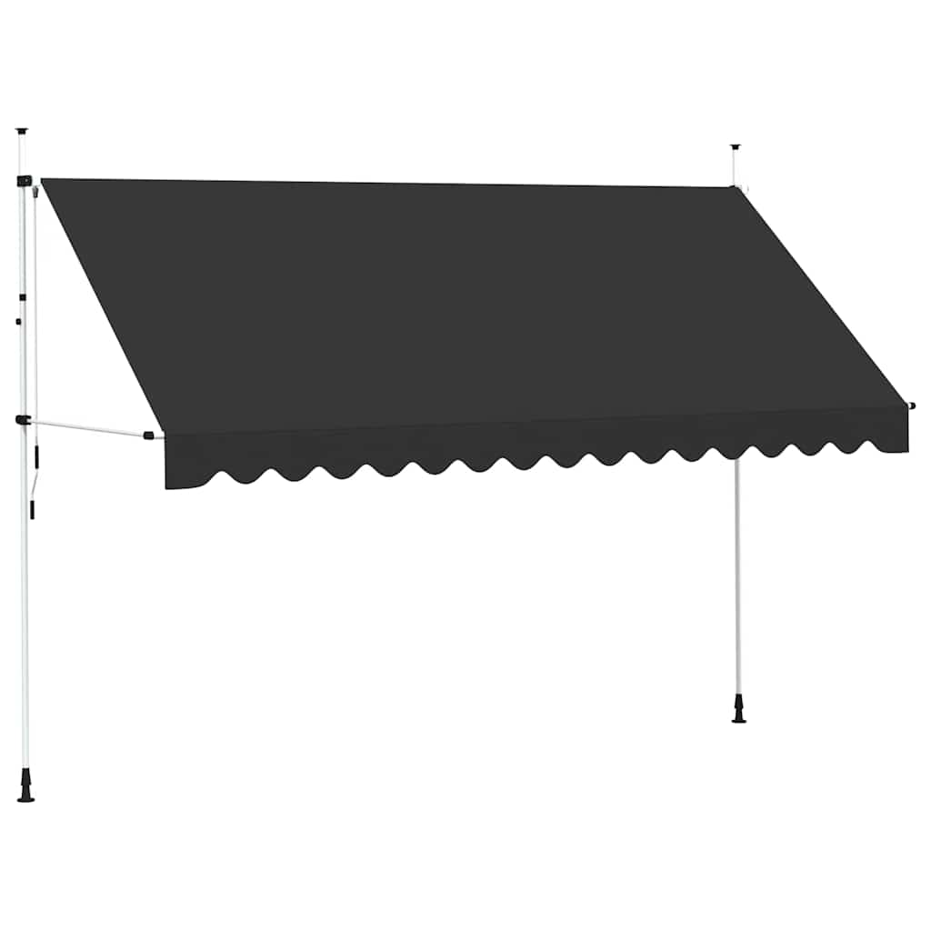 vidaXL toldo retráctil de operación manual antracita 400 cm