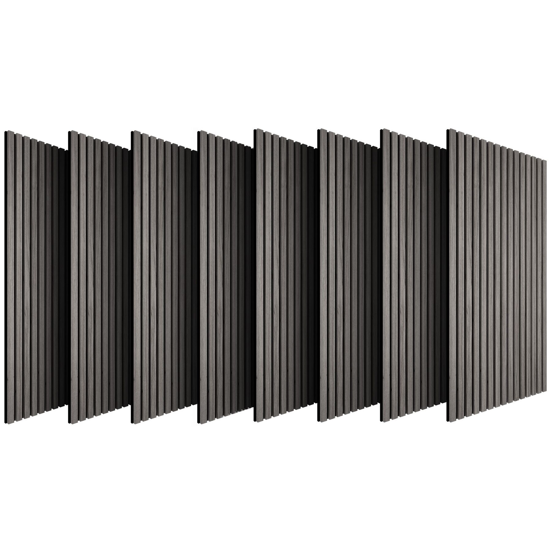 Tectake 8 paneles acústicos de madera mdf, aislantes, roble gris claro