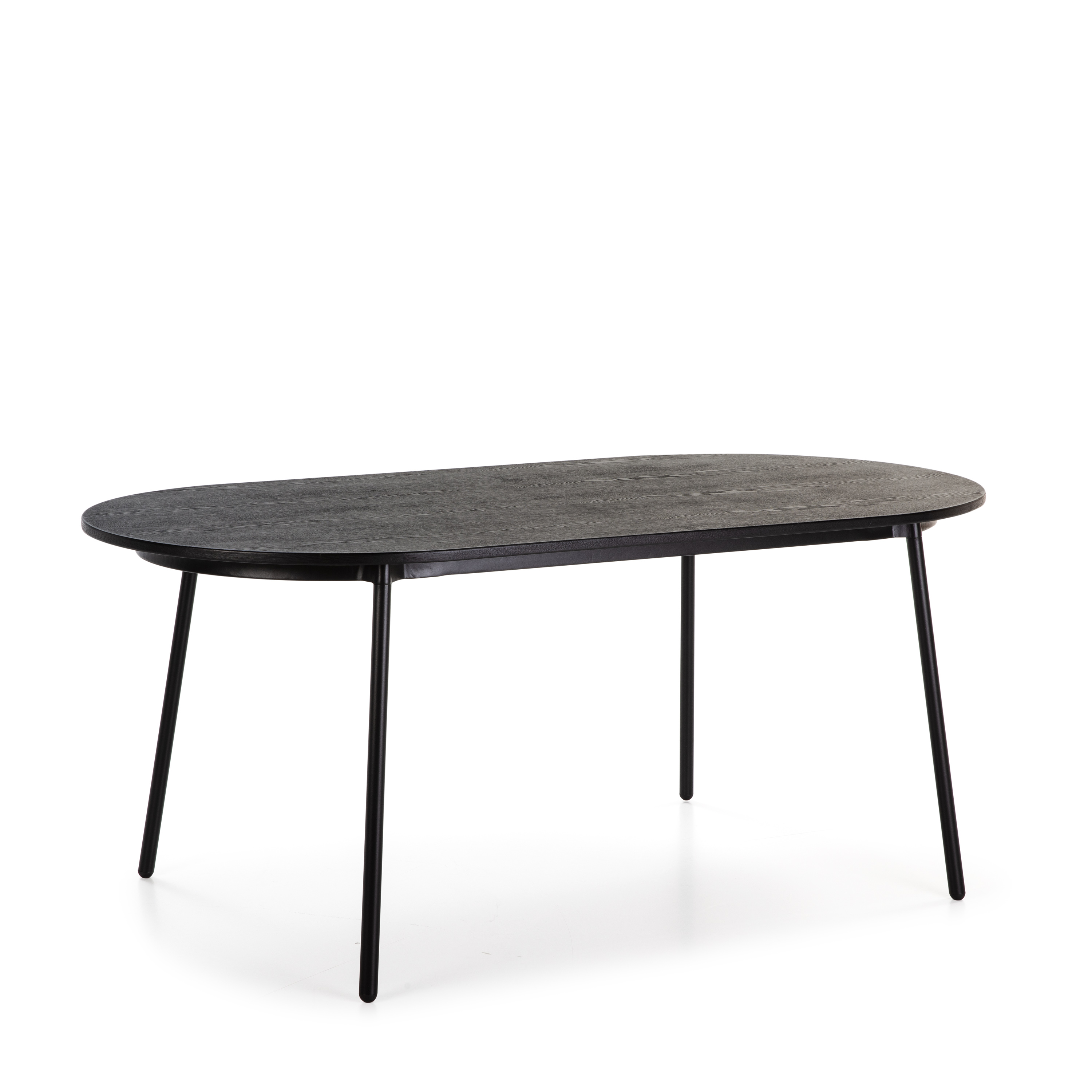 Mesa comedor 180x90x76 madera, metal negro