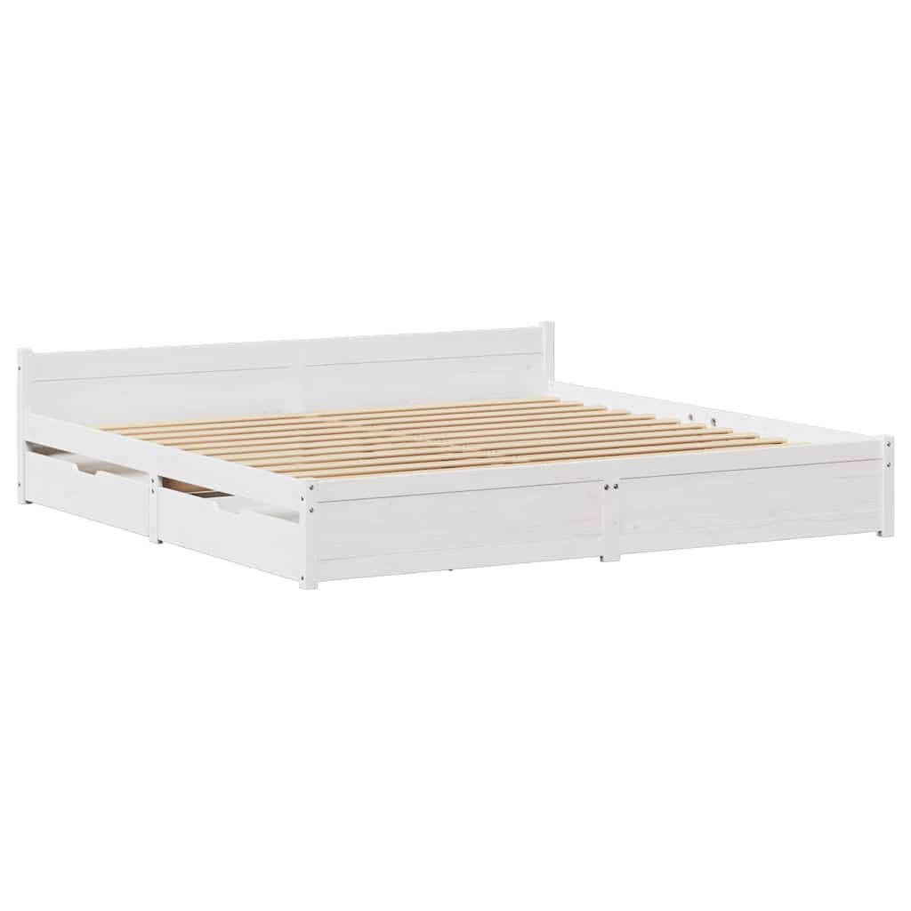 vidaXL estructura de cama sin colchón madera maciza de pino 160x200 cm