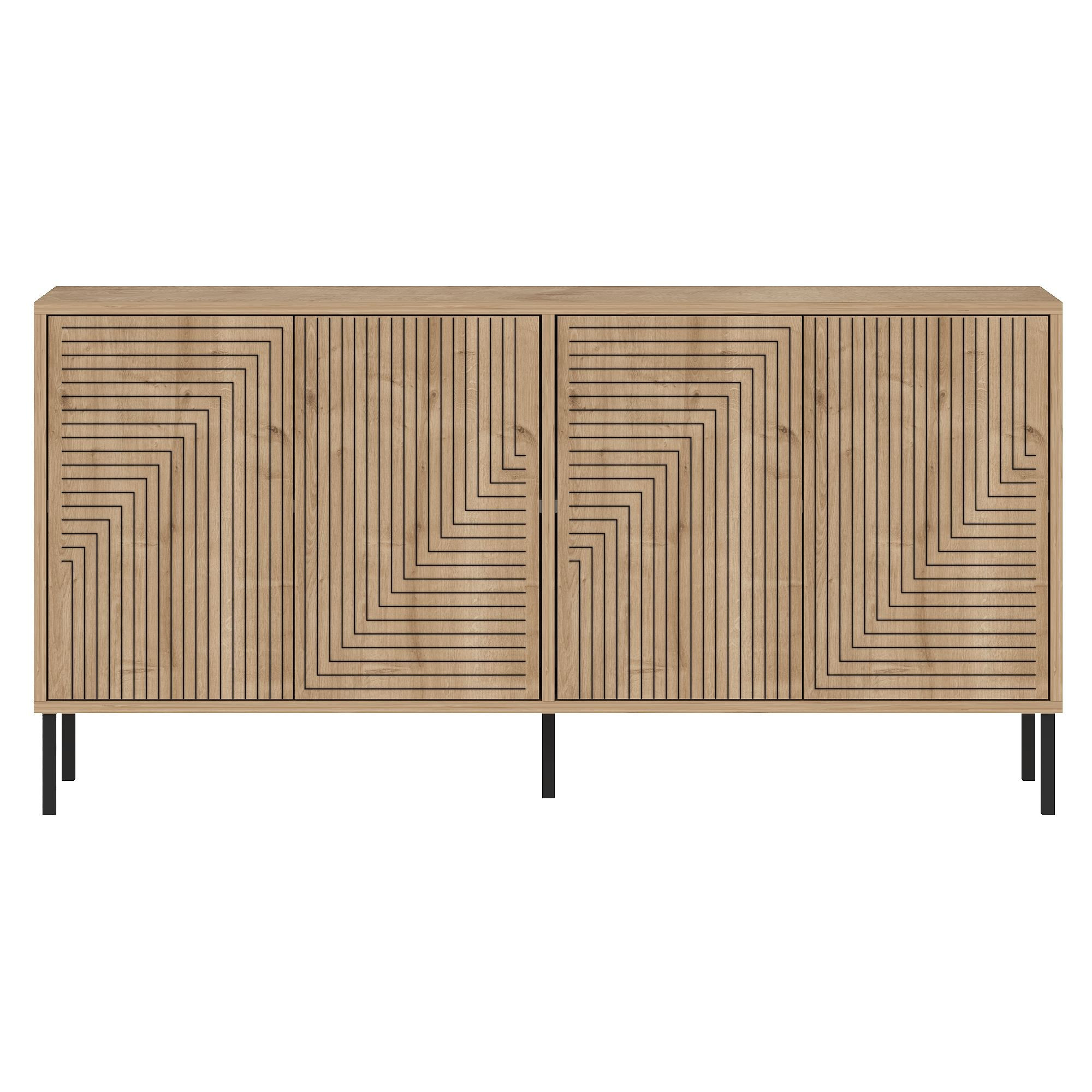 Aparador de madera <<evolet>> - 150 x 36 x 75 cm - beige