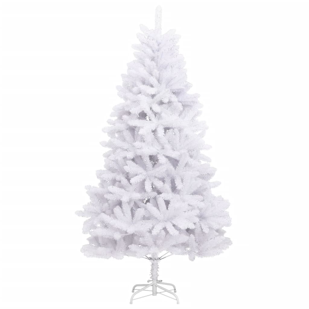 Árbol de navidad artificial con bisagras y soporte blanco 180cm es6170