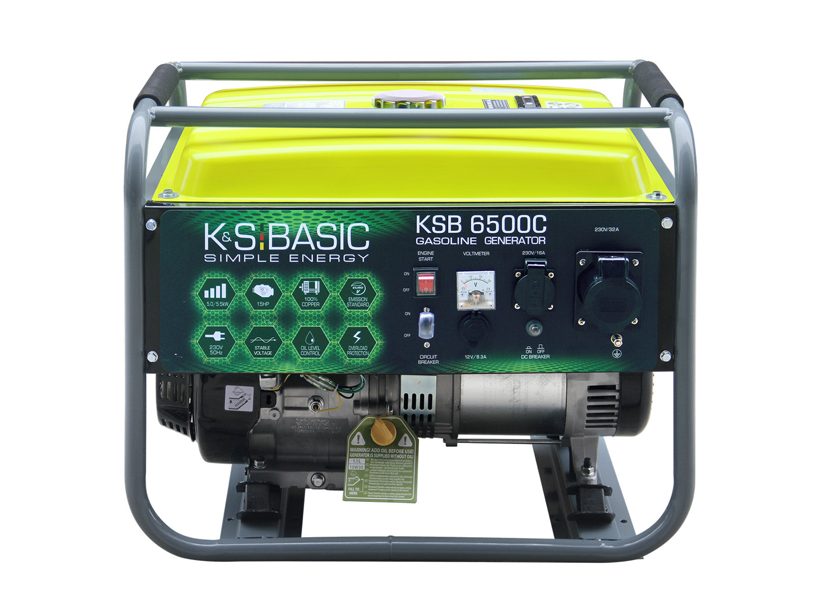 Generador gasolina KSB 6500C monofásico 5500W