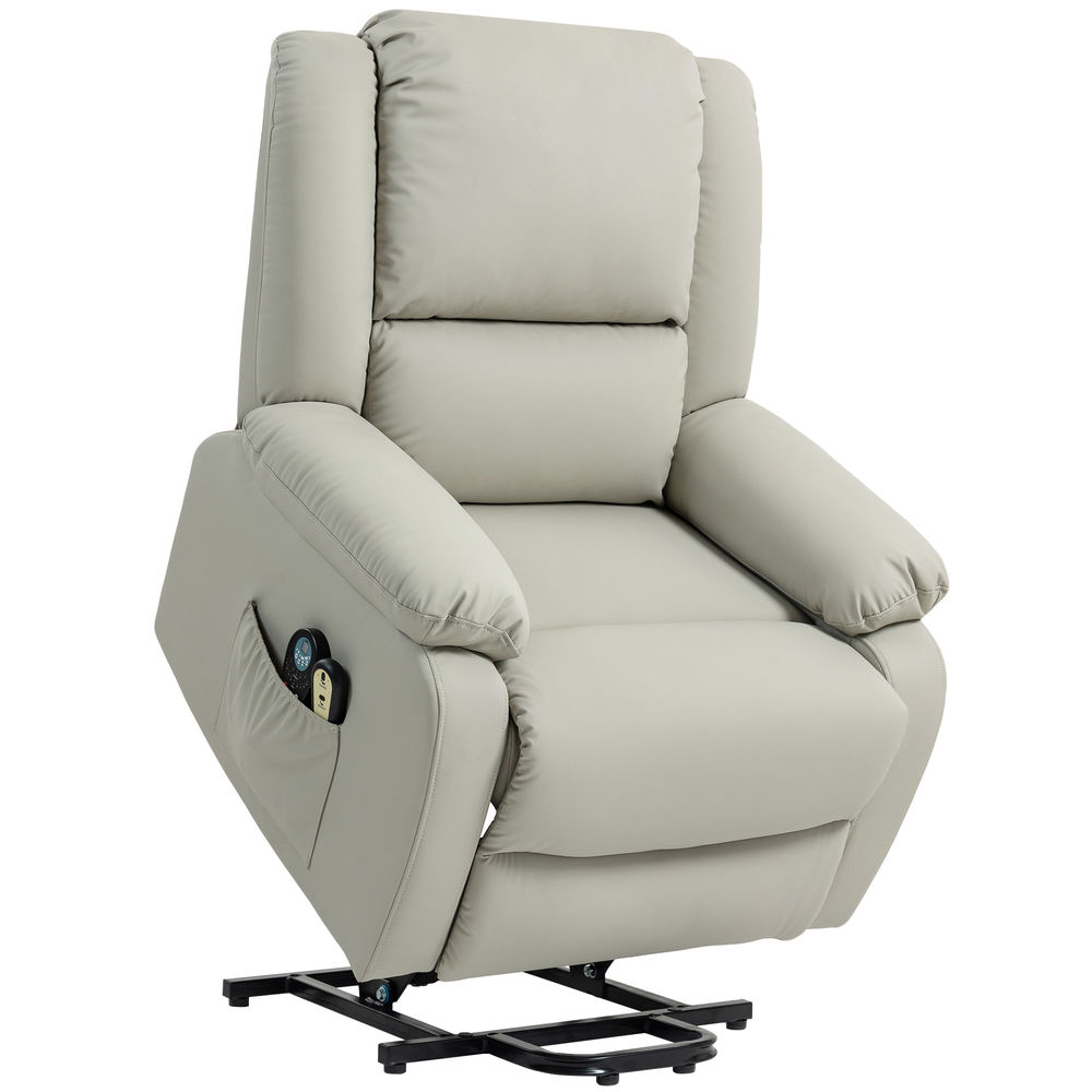 Sillón levanta persona 89x93x105 cm tela color gris Homcom