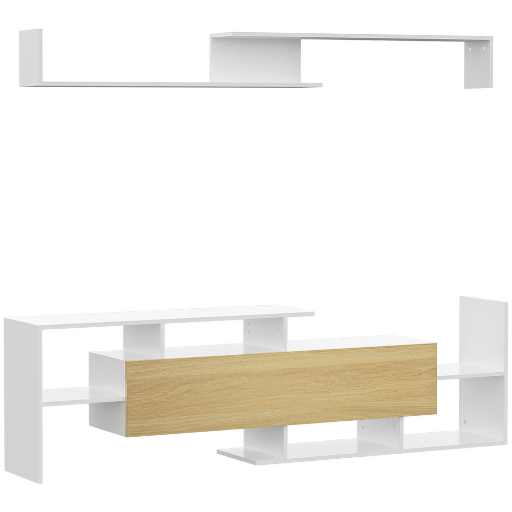 Mueble de televisión 153.6x25x42 cm bicolor Homcom