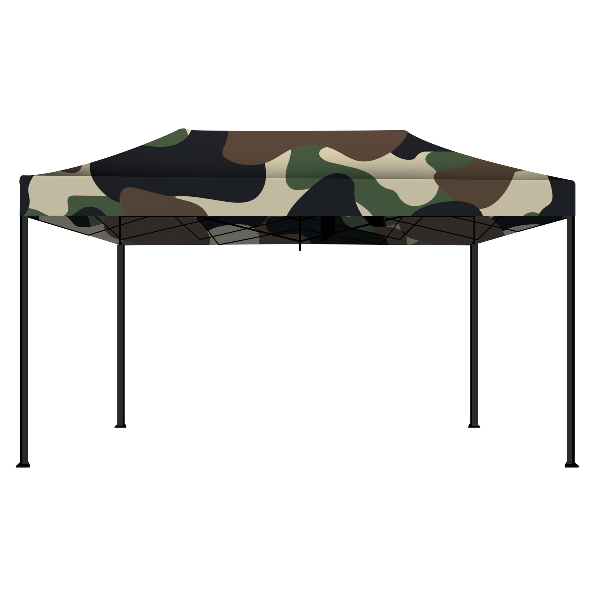 Kebon 3x4,5 - gazebo de jardín plegable camuflaje