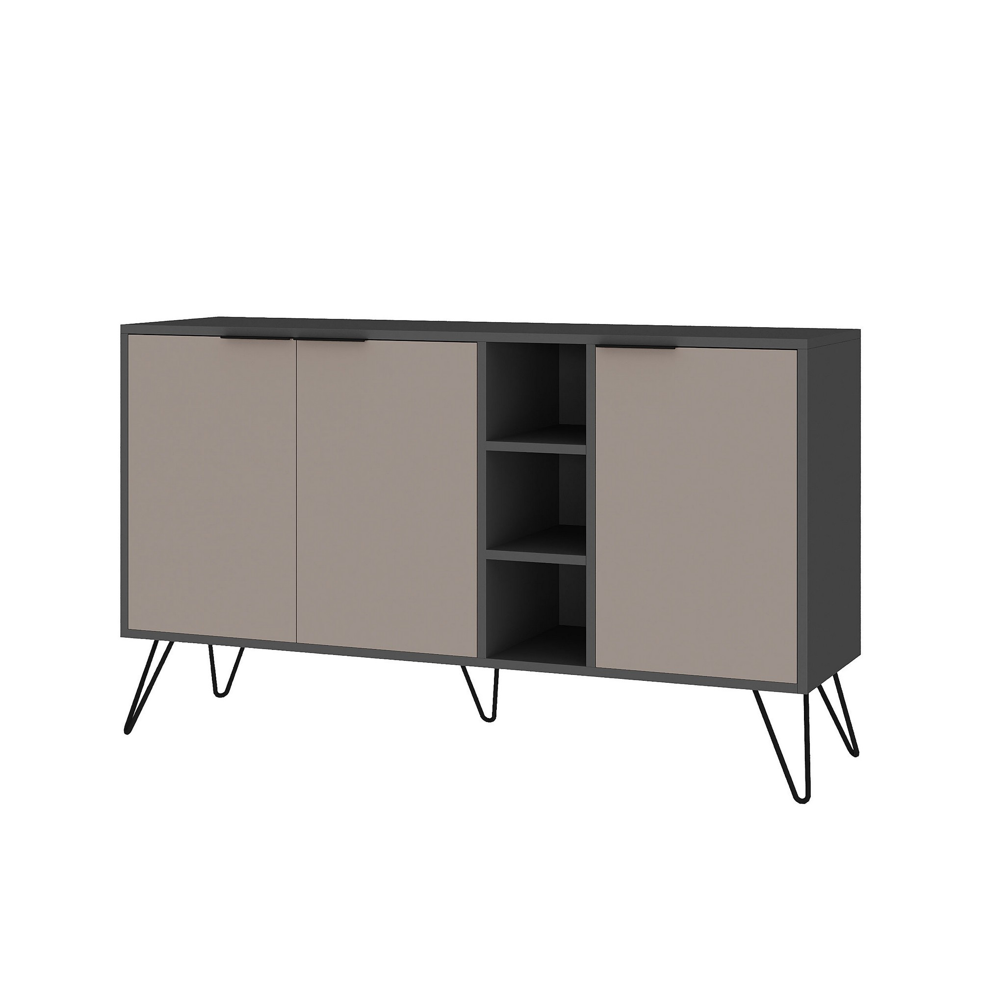 Aparador de madera <<clara>> - 142 x 36 x 83 cm - moka claro