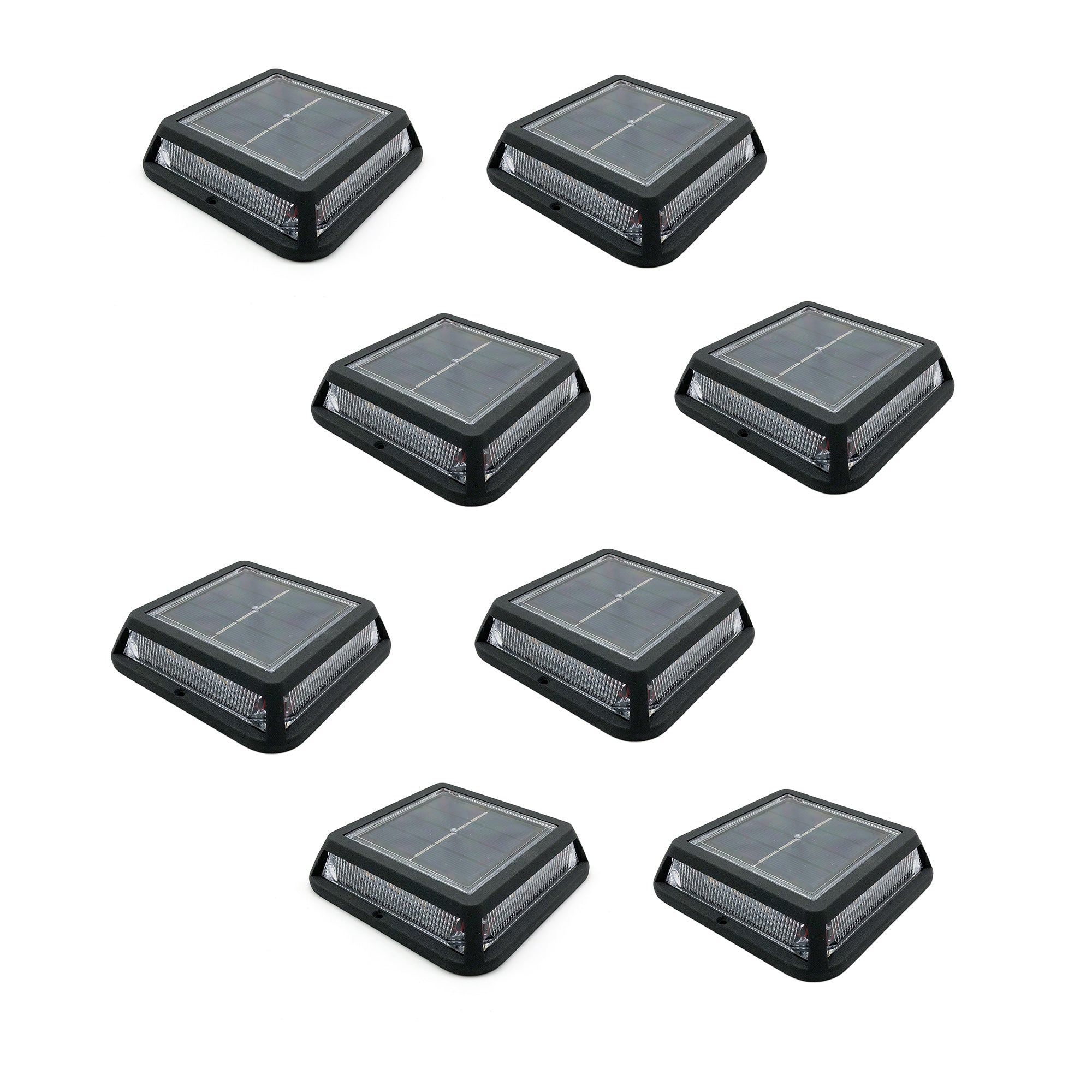Juego de 8 balizas solares cuadradas d12cm quadry