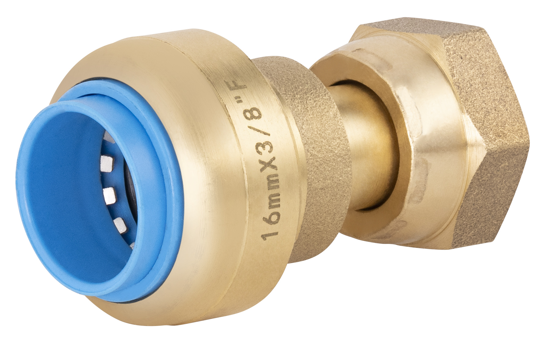 Conector hembra giratorio automático universal ø16 (3/8) tout push