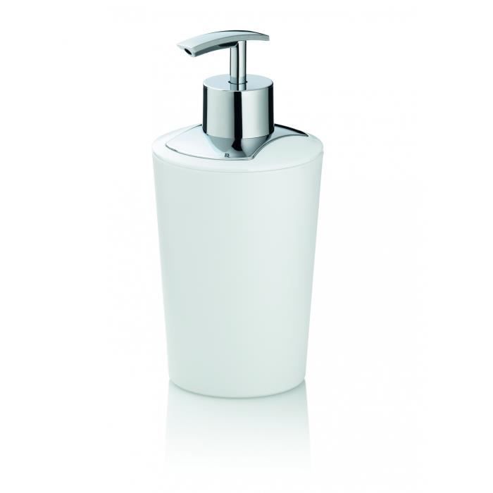 Dispensador de jabón - kela - marta - capacidad 350ml - de plástico - blanc