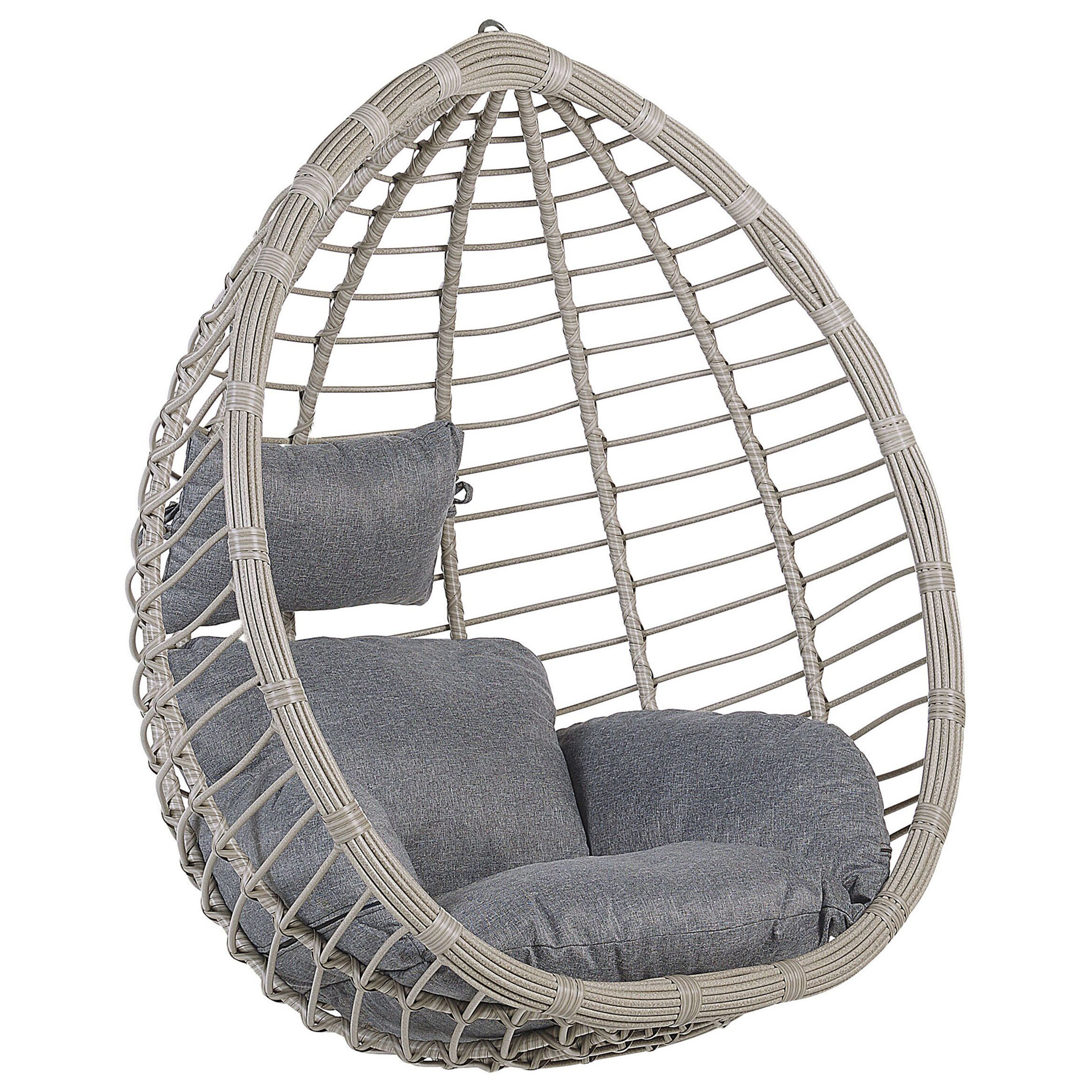 Sillón colgante tollo ratán sintético gris