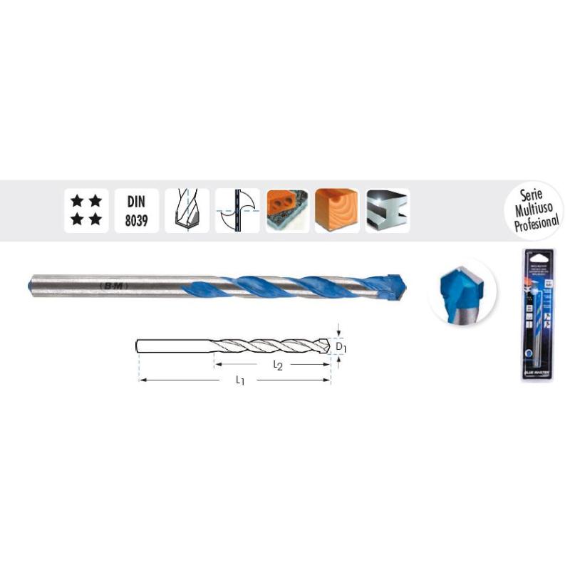 Broca multiusos profesional 12 mm bluemaster bw812b en blister