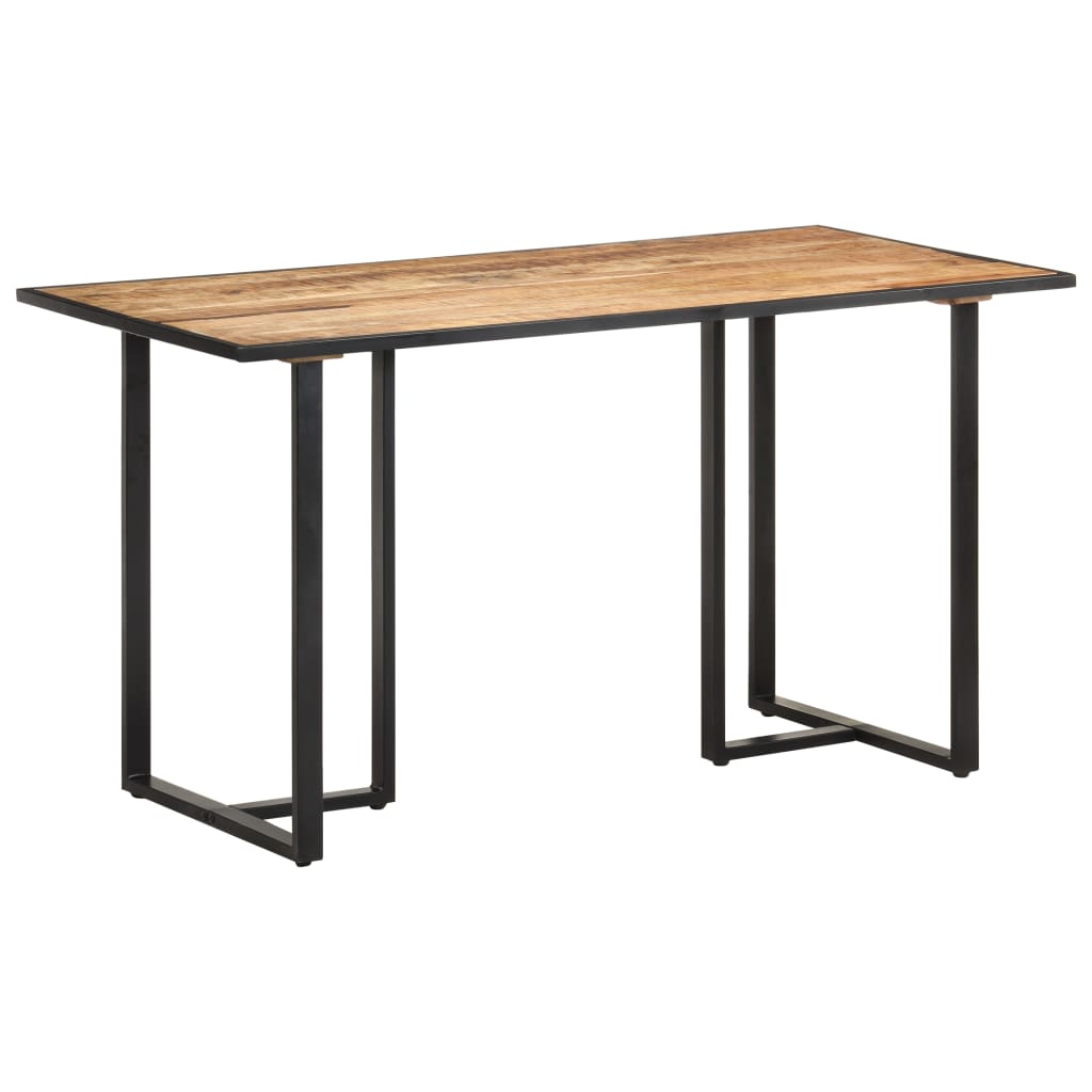 Mesa de comedor de madera maciza de mango rugosa 140 cm oif980525