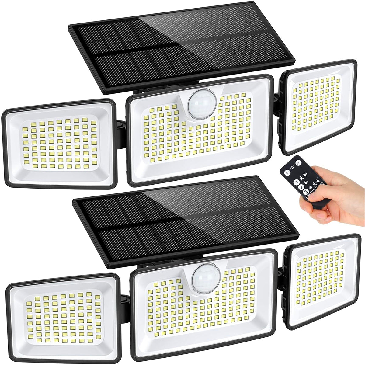 Juego de 2 proyectores con sensor solar 850lm gleamax