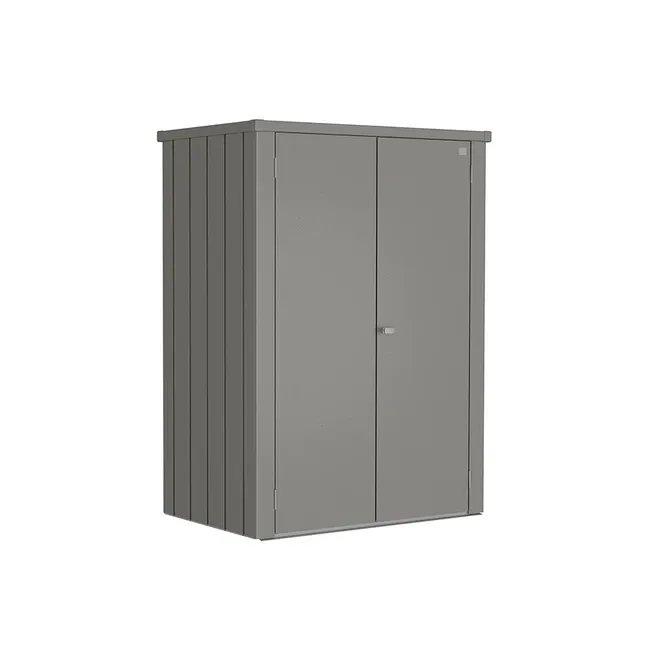 Armario metalico biohort romeo l high alto color gris cuarzo metalizado