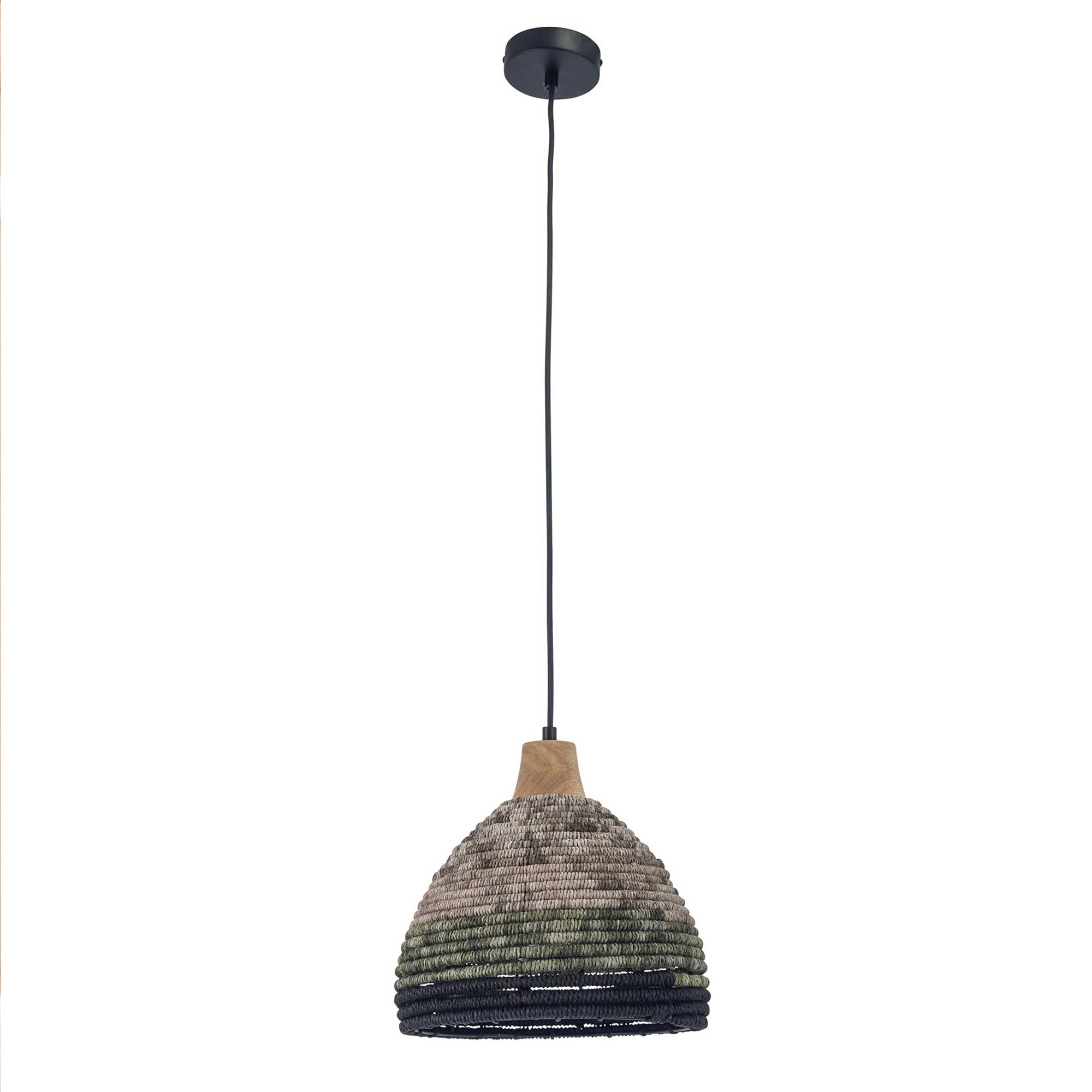 Forlight korg lampara colgante con pantalla de cuerda natural para bombill