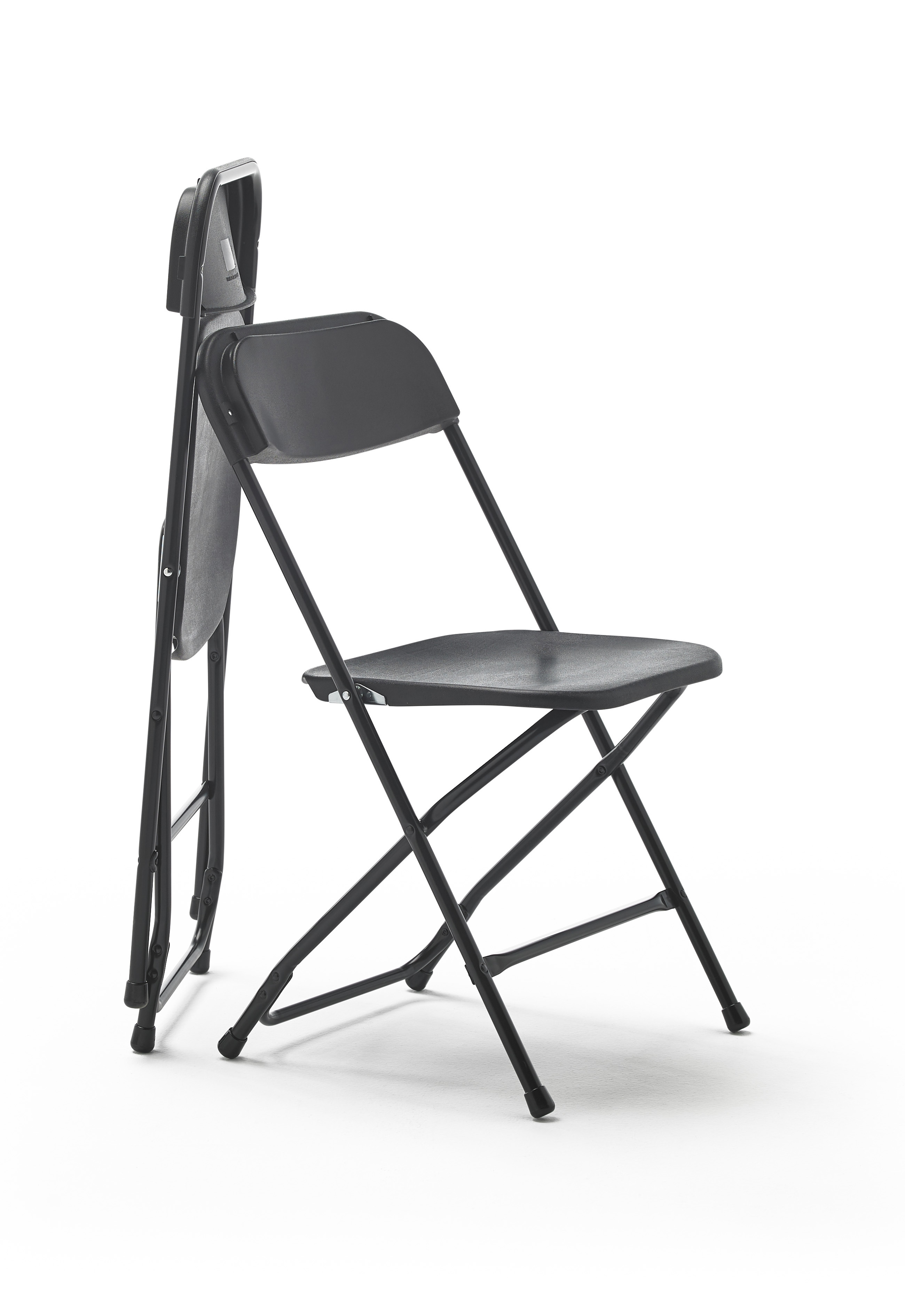 Pack de 2 sillas plegables multifuncionales, 80x45x45cm, negro