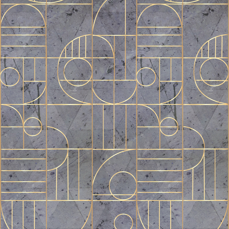 Papel pintado geométrico piedra gris 60cm por 300cm
