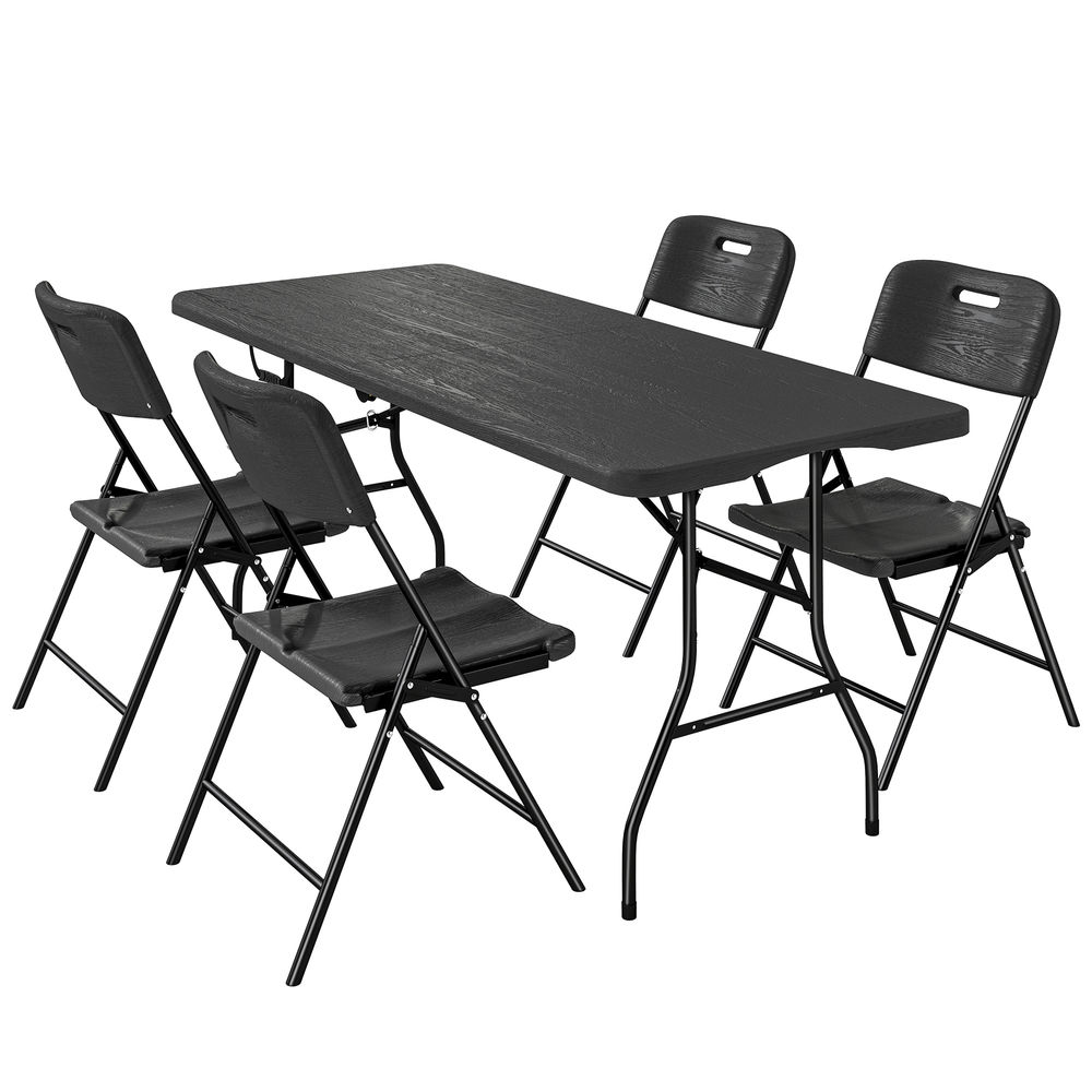 Conjunto para camping 180x74x74 cm hdpe, metal Outsunny