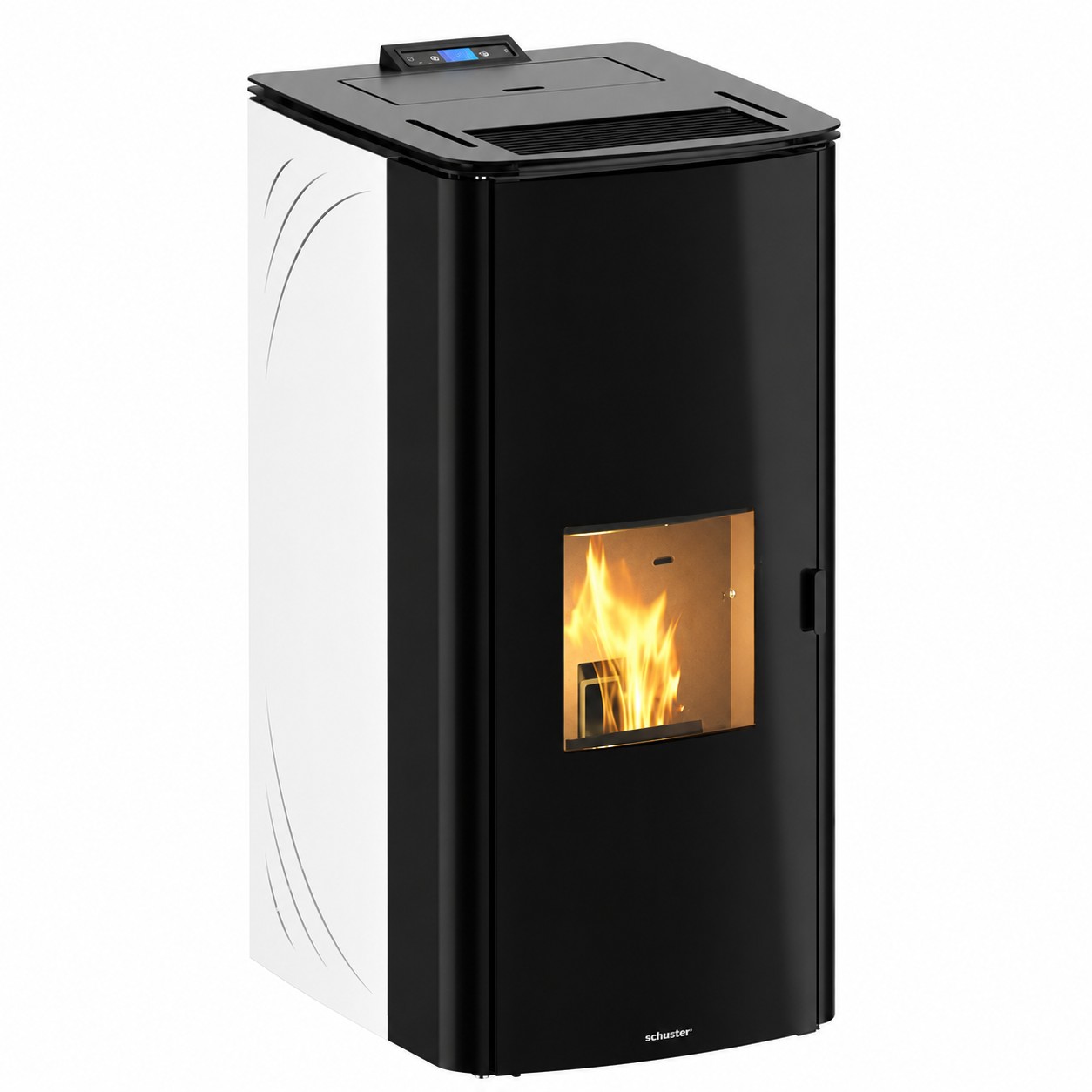 Hidroestufa de pellets idra de 14 kw blanca
