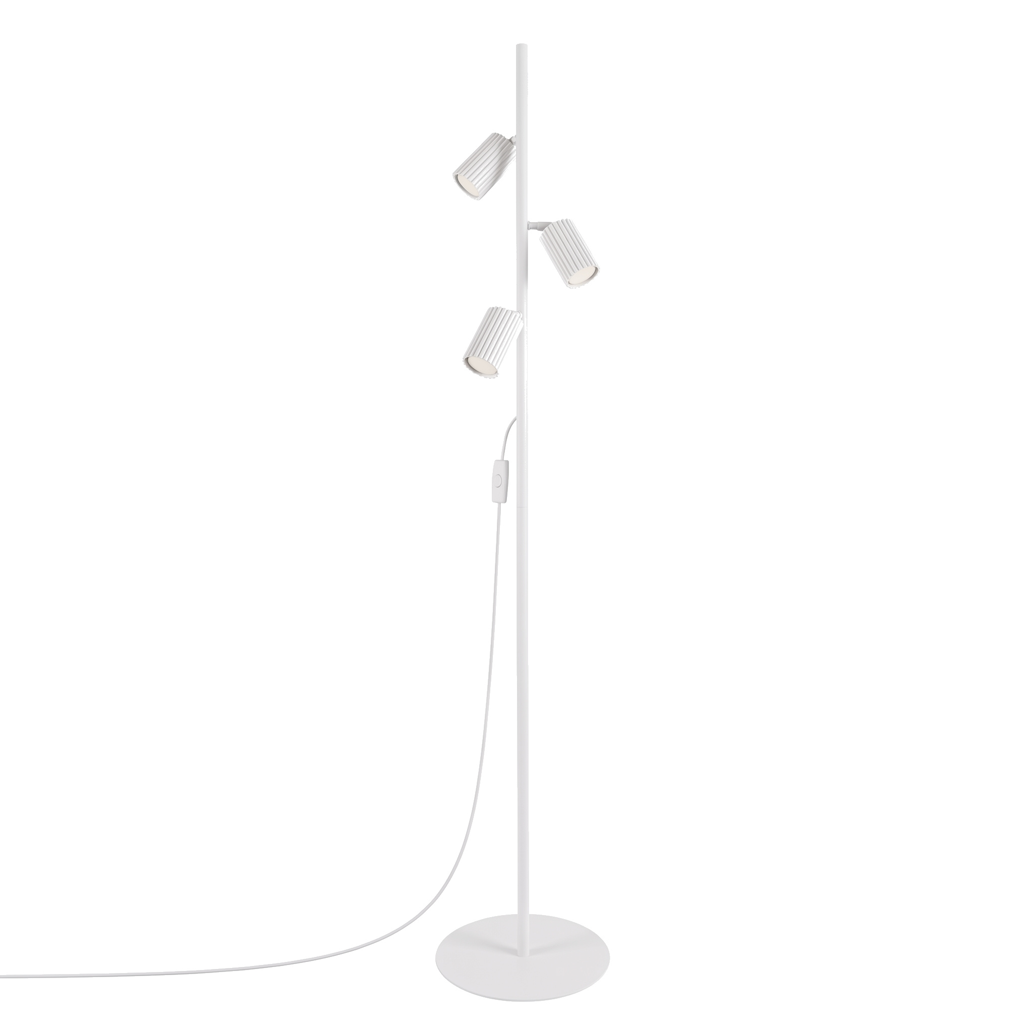 Lámparas de pie karbon 3 blanco aluminio 30x155x30cm